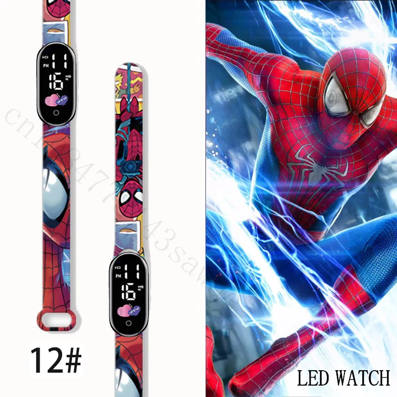 

MINISO Spiderman Kid's Watches Men Sport Wristband Bracelet Waterproof Children Digital Watch Boys LED Clock Gift