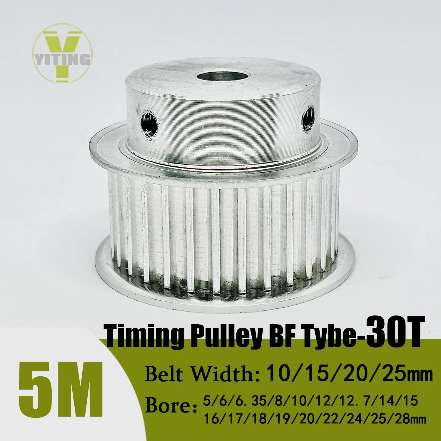 

HTD5M 30teeth Timing Pulley 5M 30T BF Belt Width 10/15/20/25mm Bore 5/6/6.35/8/10/12/12.7/14/15/16/17/18/19/20/22/24/25/28mm