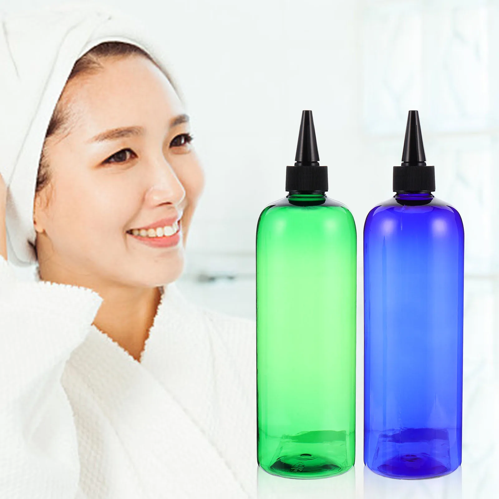 

6pcs 500Ml Refillable Hair Color Applicator Squeeze Bottle Leakproof Plastic Bottle For Hair Dye Oil Lotion Dispenser