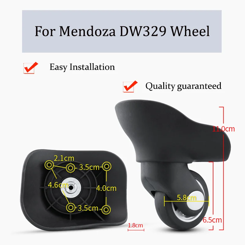 

Suitable For Mendoza DW329 Universal Wheel Trolley Case Wheel Replacement Luggage Pulley Sliding Casters wear-resistant Repair