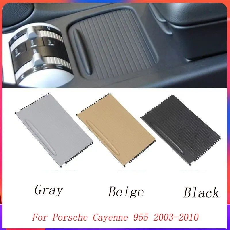 7L5862531 Cup Holder Roller Blind Sliding Cover For Porsche Cayenne 955 2003 - 2010 Center Console Water Cup Curtain Shutter