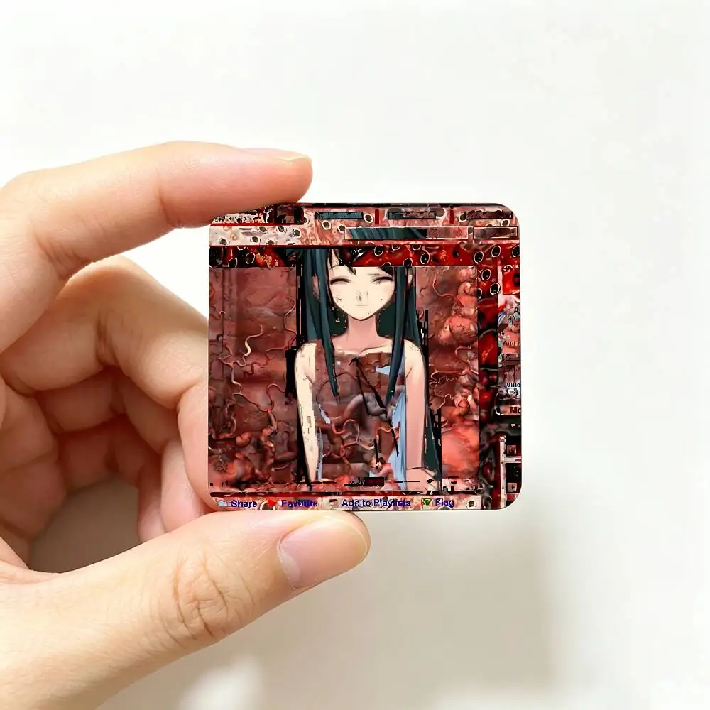 Hot Game The Song Of S-Saya Square Decorative Fridge Magnets for Home Kitchen Office Whiteboard & Locker