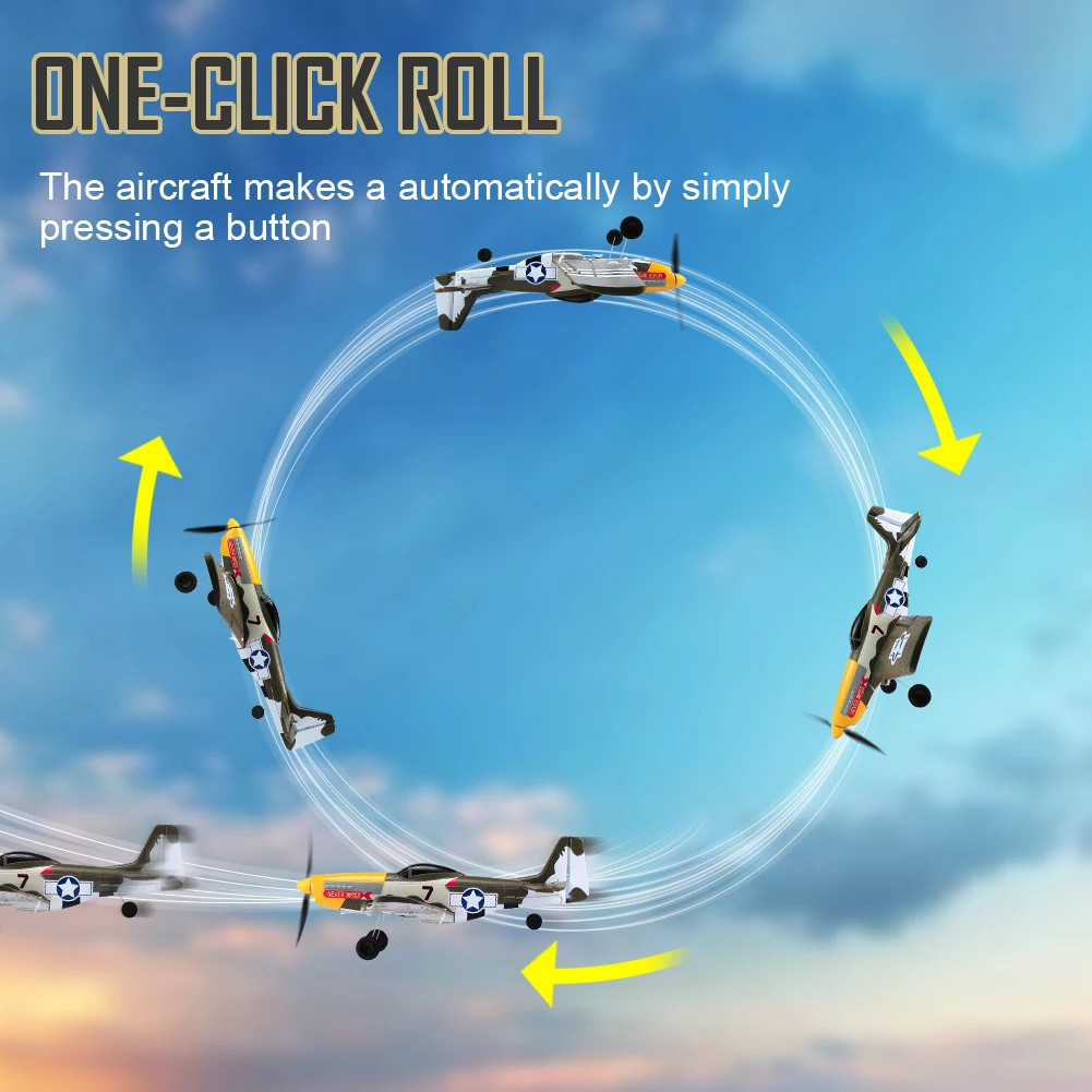VOLANTEXRC Avion Télécommandé 4 Canaux – Zero Fighter Avec Gyro 6-Axis, 2 Batteries, Débutant Friendly