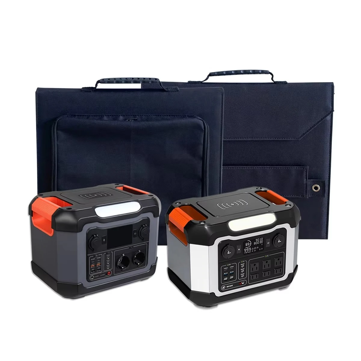 RoHS Portable 1200W Lithium Ion Battery Power Station Folded Panel Electric Charging Solar Generator MPPT Emergency Power Supply