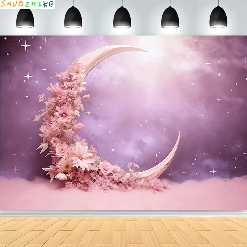 

Baby Shower Happy Birthday Party Photography Backdrops Newborn Kids Air Balloon Princess Tropical Jungle Photo Background BB-41