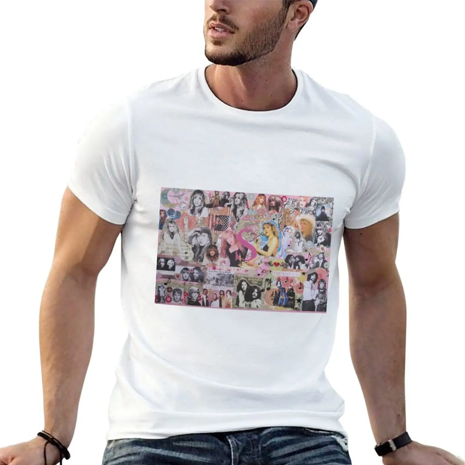 

STEVIE NICKS YEARS COLLAGE T-Shirt t shirt man casual anime tshirt T-Shirt