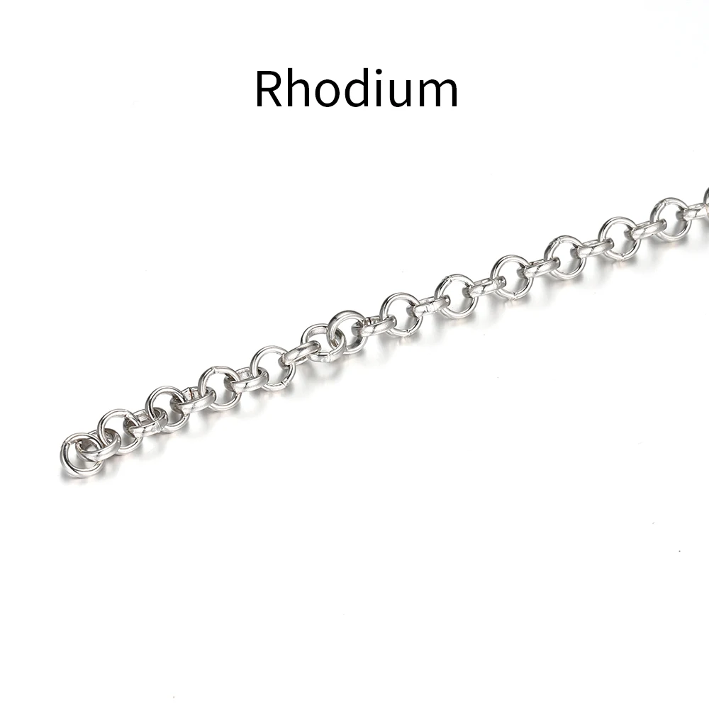 2 Meter Gold Farbe Runde O Form Halskette Armband Zubehör 3,2/4,8/5,8mm Kupfer Ketten Für DIY Schmuck Machen Komponenten – Detail 10