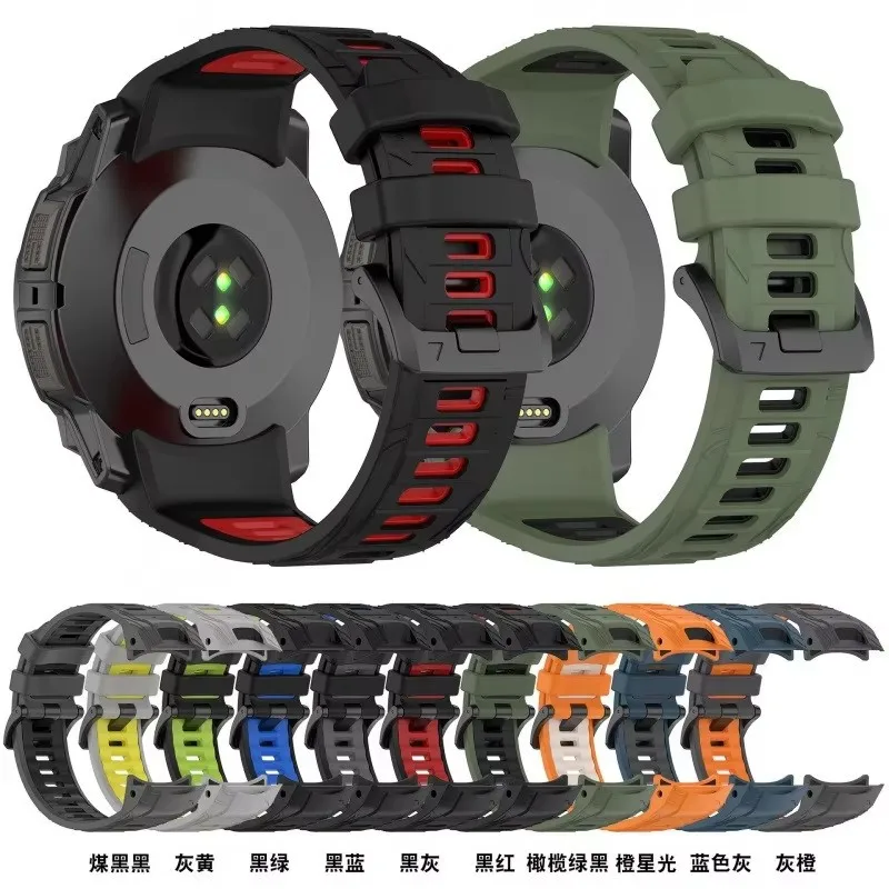 

Watch strap for Garmin Instinct 3 50mm 45mm Two-tone Silicone Strap Contrast Breathable Garmin Instinct 3 Sports Bracelet