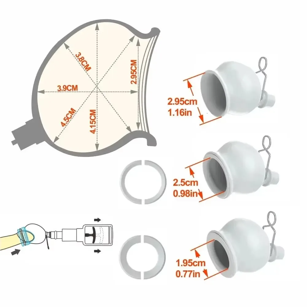 Siliconen Penis Pomp Vacuüm Cup Mannelijke Masturbatie Mannelijke Penis Extender Uitbreiding Hanger Riem Set Brandvertragende Ejaculatie Seksspeeltjes