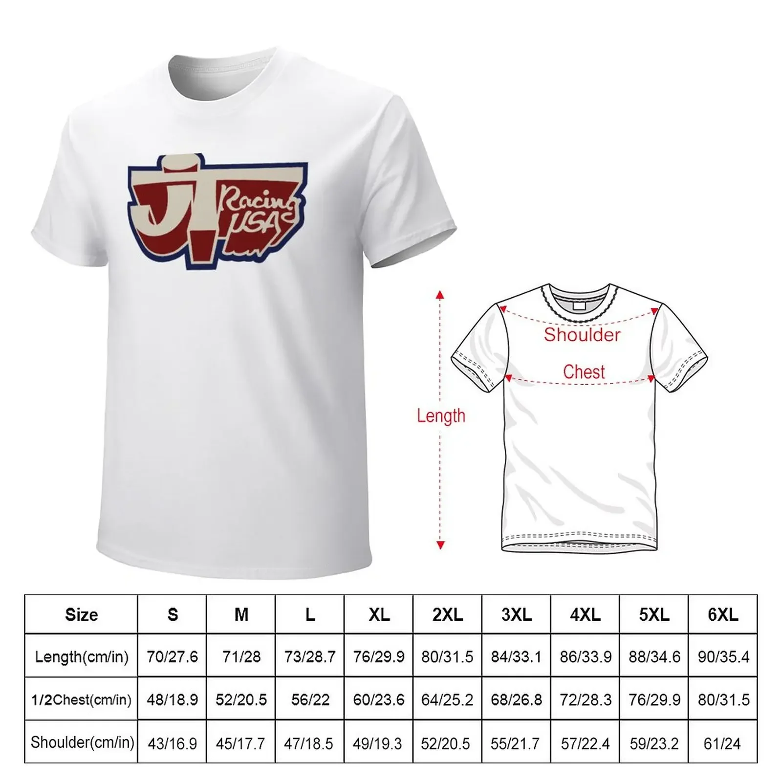 JT Racing USA BEIGE/RED/BLUE- Old school BMX T-Shirt plus size tops blacks mens big and tall t shirts