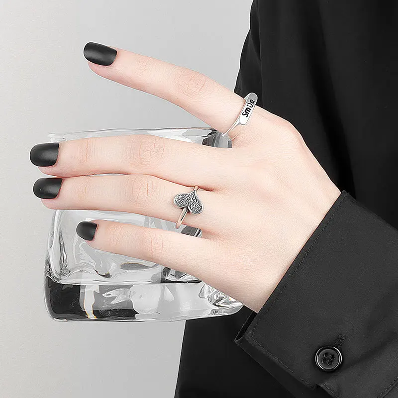 

925 Sterling Silver Fashion Delicate Vintage Heart Shaped Index Finger Ring For Women Wedding Fine Jewelry Party Gifts