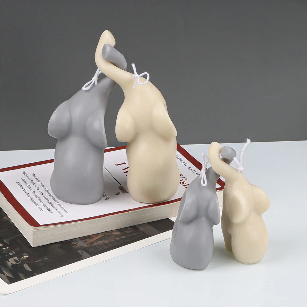 

Cute Long-nosed Elephant Candle Silicone Mold DIY Animal Chocolate Mold Cake Decorating Tools Aroma Clay Crafts Soap Resin Molds