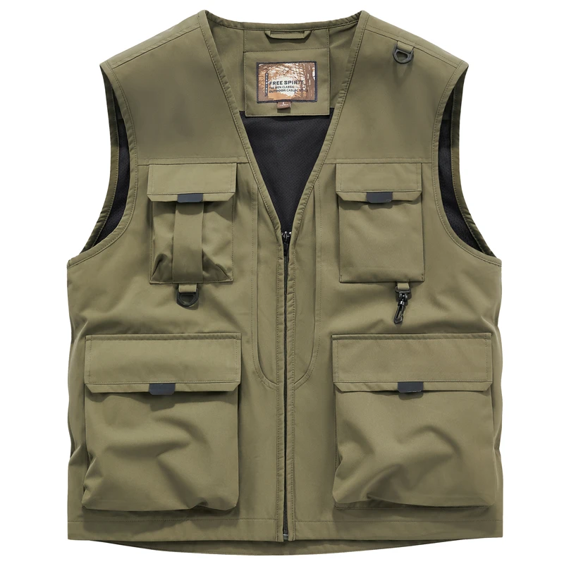 Outdoor Waterdicht Vest Mannen Multi-Pocket Ademende Sport Camping Gilet Hoogwaardig Safari Wandelen Visvest Heren Kleding