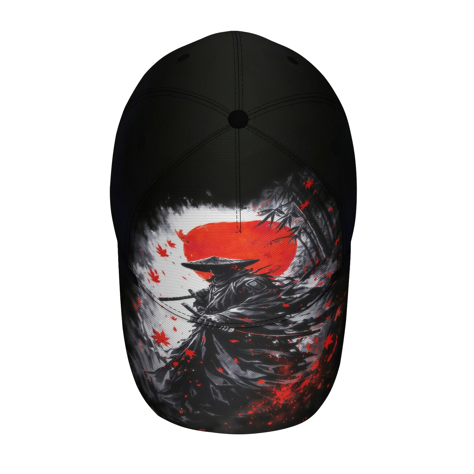 Custom 1pc Japanese Samurai Baseball Cap Unisex Lightweight Versatile Baseball Cap, Street And Outdoor, Breathable Adjustable Su