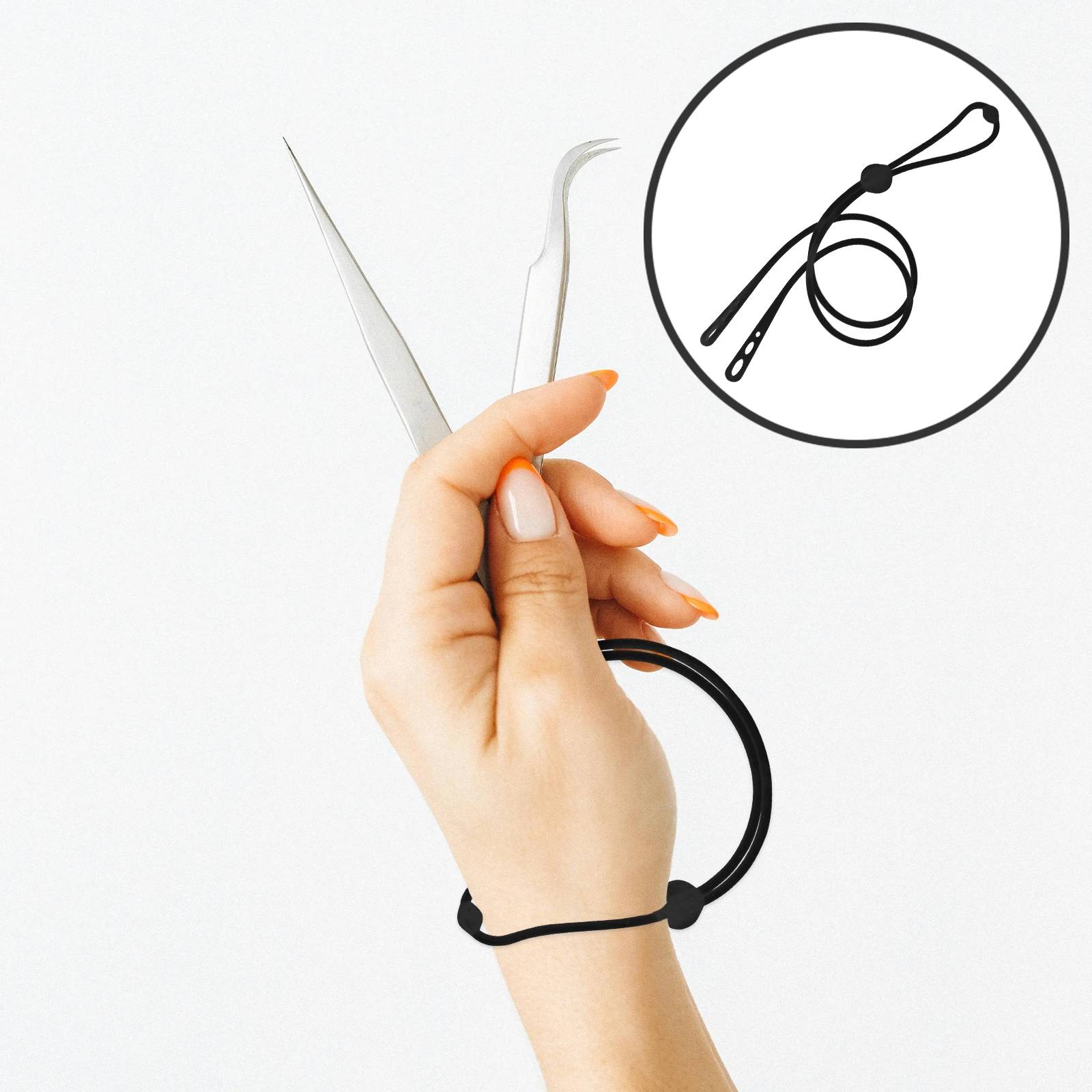 Wimperpincet Enten Gereedschap Siliconen polsbandbeschermer Zwarte armband voor wimperverlengingshouders Antislip