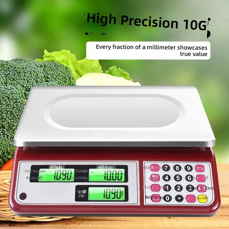 for  JC201 30kg Electronic Scale Precision 10g Rechargeable Digital Kitchen Food Weight Measuring Tool High Accuracy