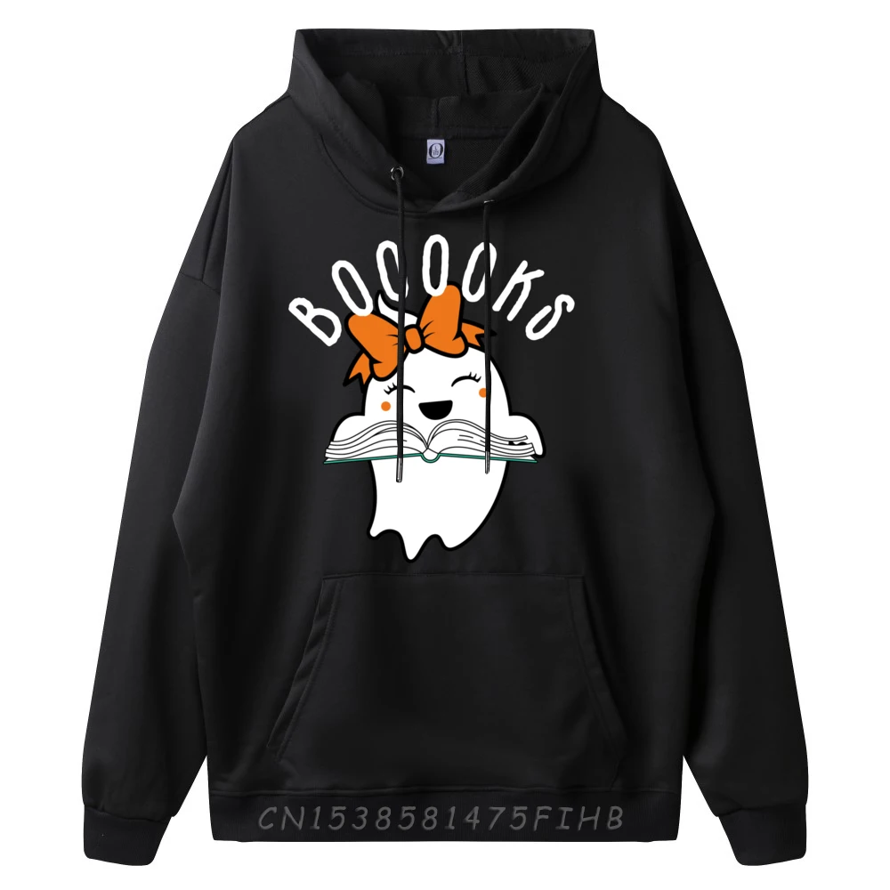 Booooks Halloween s Cute Ghost Book Teacher Reading Mens Clothing 2024 Camiseta New In Hoodies & Sweatshirts Long Sleeve Men