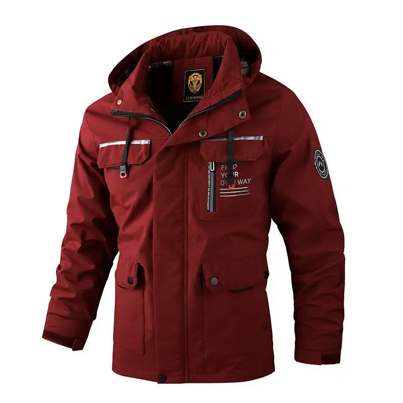 Mode Herren lässig Wind breaker Jacken Kapuzen jacke Mann wasserdicht Outdoor Herbst Wintermantel Kleidung warmes Fleece dick