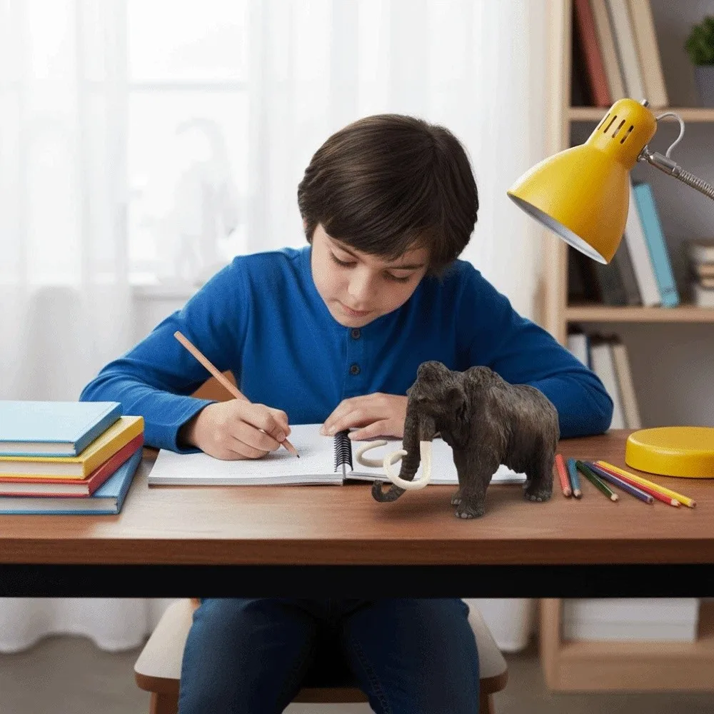 수제 모형 코끼리 액션 피규어 장식품 사실적인 코끼리 모델 동물 피규어 공예품