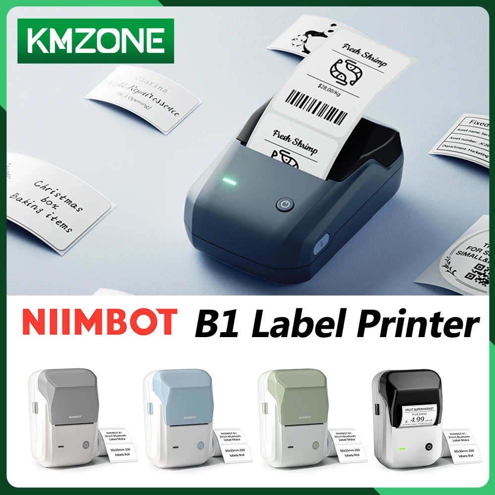 Niimbot B1 Mini Portable Thermal Printer Self-Adhesive Sticker Label Maker Pocket Printer Labeling Machine Bluetooth Niimbot B1