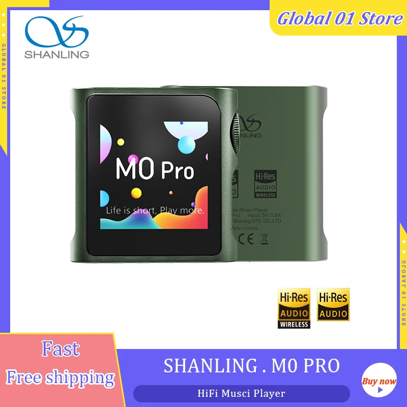 SHANLING M0 Pro HIFI Leitor de música portátil DAP Áudio de alta resolução USB DAC Dual ES9219C Bluetooth LDAC AptX PCM384 DSD128 FLAC WAV MP3