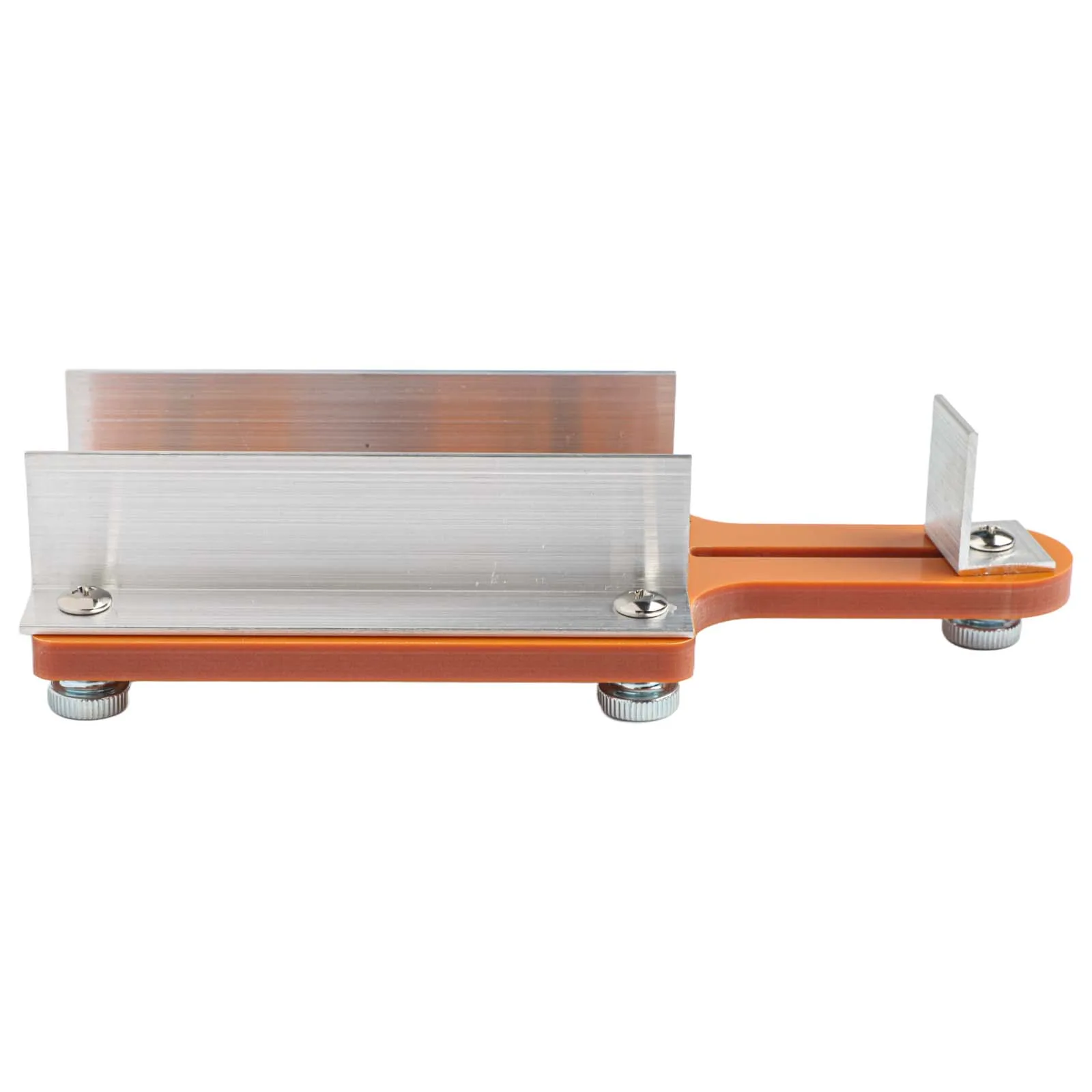 Wood Router Slotting Locator Tool with Metal Slotted Base and Fastening Bracket Supporting Boards up to 5cm Thickness