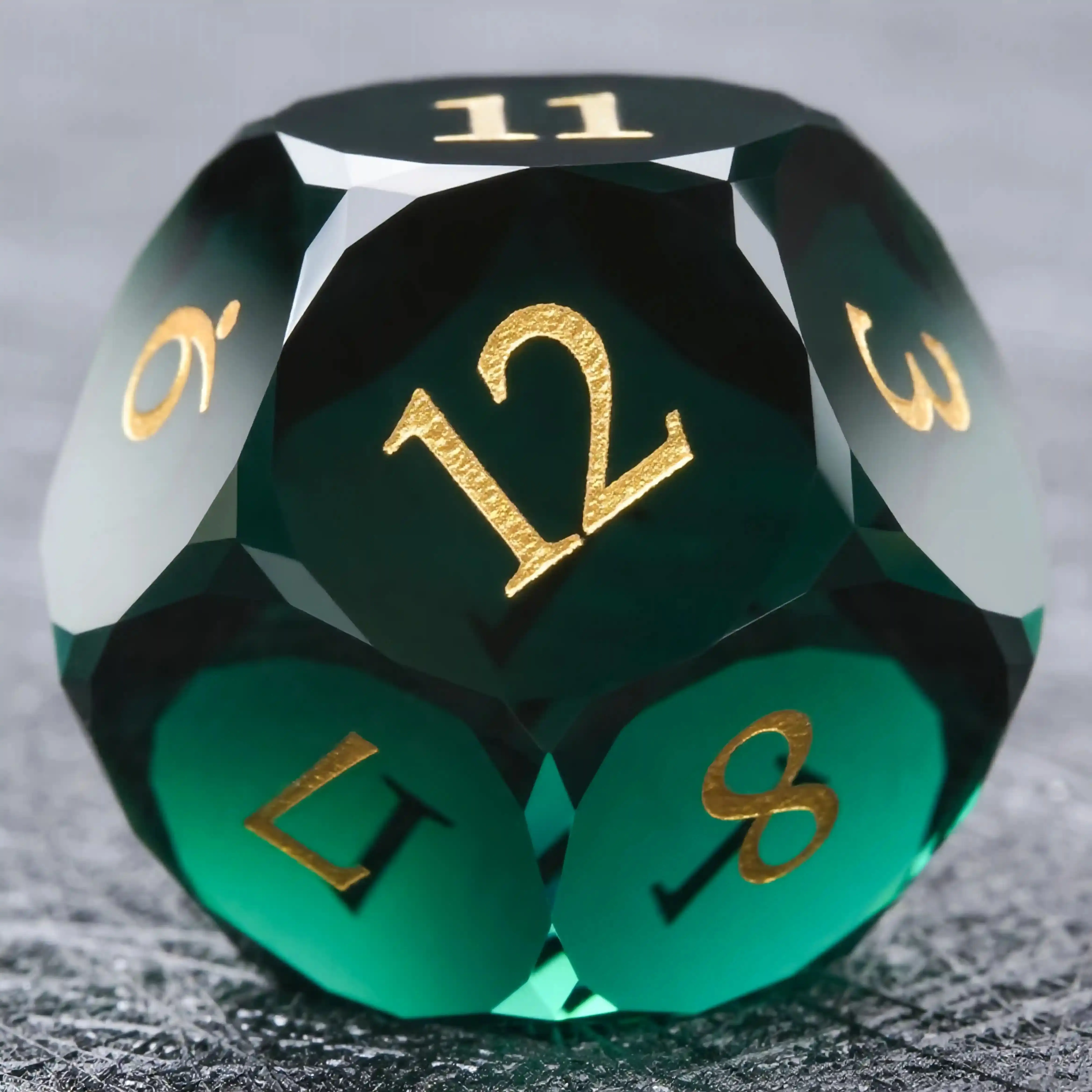 

1-7pcs Glass Gemstone DND Dice Set Multi-sided Polyhedral Dice Golden Word Dice for D&D Game COC Role Playing RPG Table