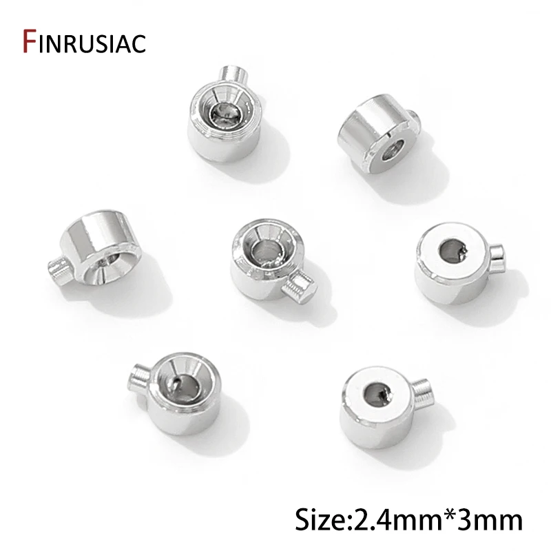 18K vergoldete Messing-Positionierungsverschlüsse Stopper Spacer Bead Crimp End Beads, Lampen für Schmuck, DIY-Schmuckherstellungszubehör – Detail 17