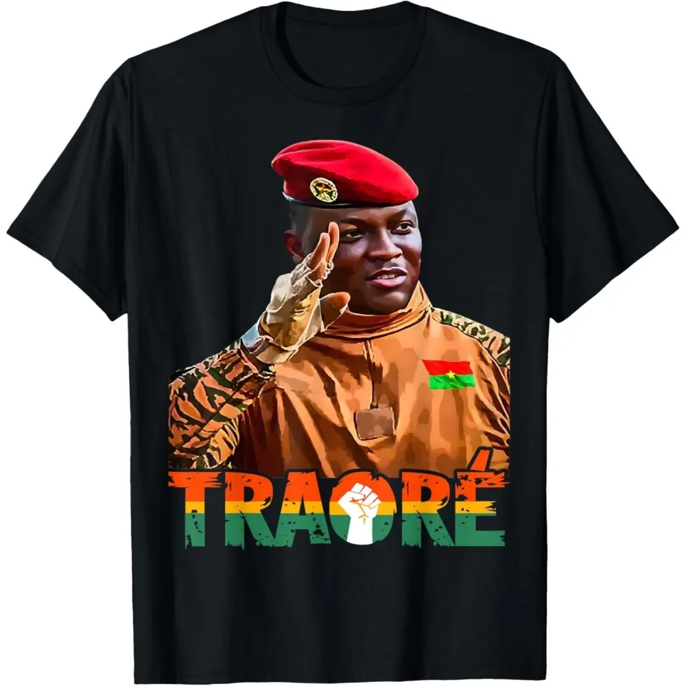 Burkina Faso- Ibrahim Traoré Thomas Sankara African President Unisex T-Shirt Summer Breathable Camisetas Nostalgia Tops