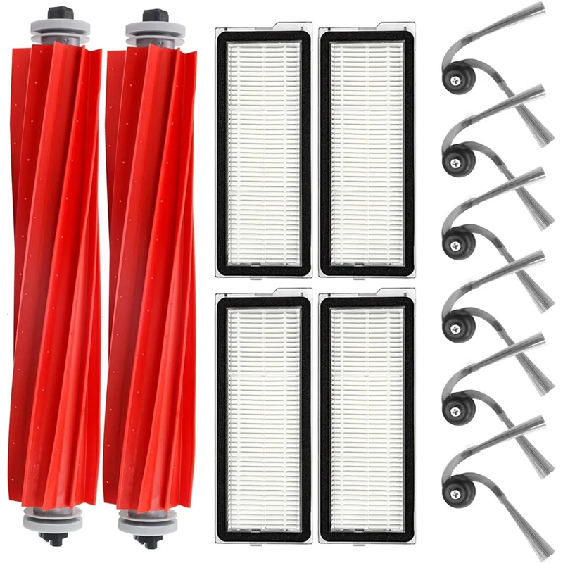 

【New Arrivals】For Roborock QV 35A/QR 798/QR 598 Robot Vacuum Replacement Accessories- Main Brush, Side Brush, HEPA Filter Set