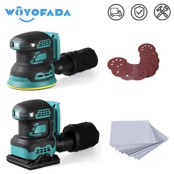 3 Speed Brushless Random Orbital Sander Wood Grinder Polishing Electric Grinding With 9pcs Sandpaper For Makita 18V Battery