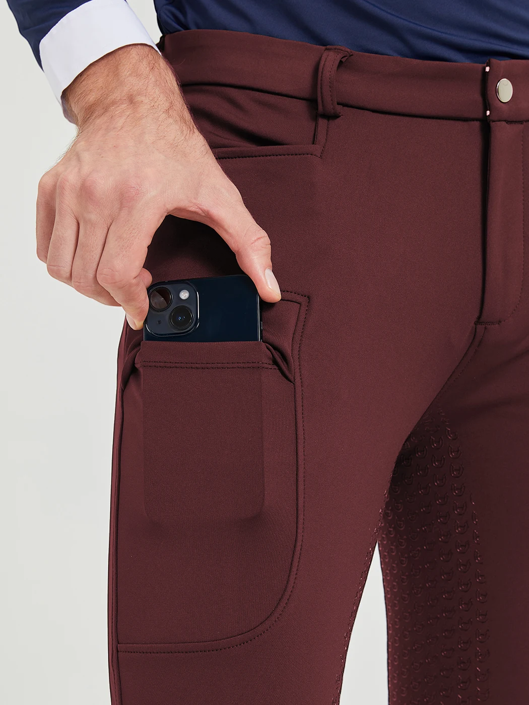 Pantaloni da equitazione da uomo professionali Equestrian High Elastici Slim Fit Qui Dry antiscivolo Full Glue Primavera Autunno Inverno Adu...