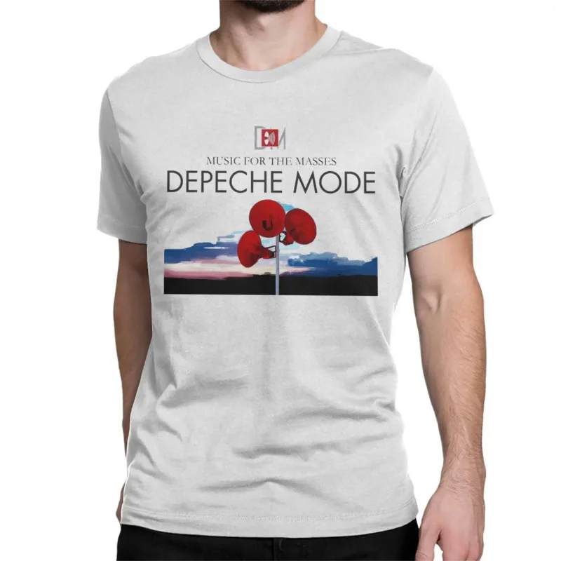 Depeche Cool Mode Men\'s T Shirt 2024 World Tour Novelty Tees Short Sleeve Round Neck T-Shirt 100% Cotton Gift Idea Clothes