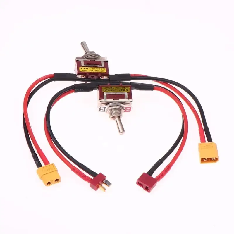 

1 Piece XT60 XT90 T-Plug Power ON-OFF Toggle 12/14AWG Large Current High Load Switch For EBike RC Airplane ESC Motor Connecting