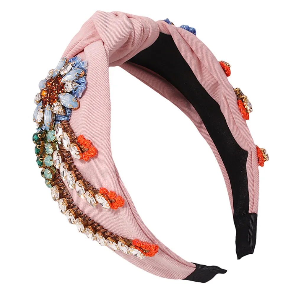 

1Pcs Vintage Inspired Rhinestone Decorated Hairband Girl Hair Hoop Retro Hair Accessory for Pageant Birthday Banquet Special