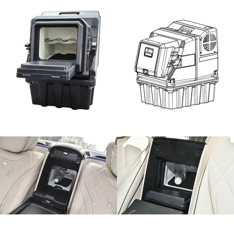 Trunk 12v 24v Portable Fridge Car Refrigerator Trunk Car Fridge Compressor Fridge for Daimler
