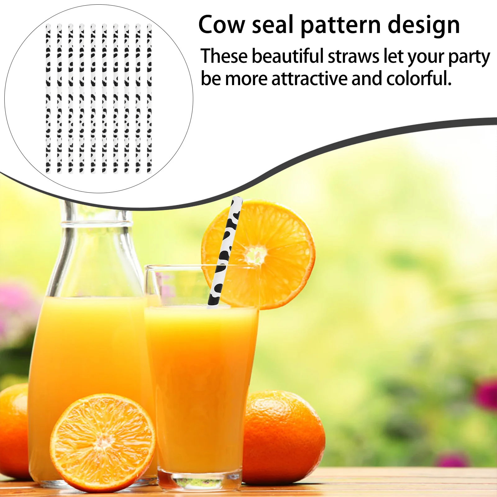 

60Pcs Cow Prints Straws Disposable Eco Friendly Party Supplies Perfect for Any Event Cow Prints Straws Disposable Paper Straw