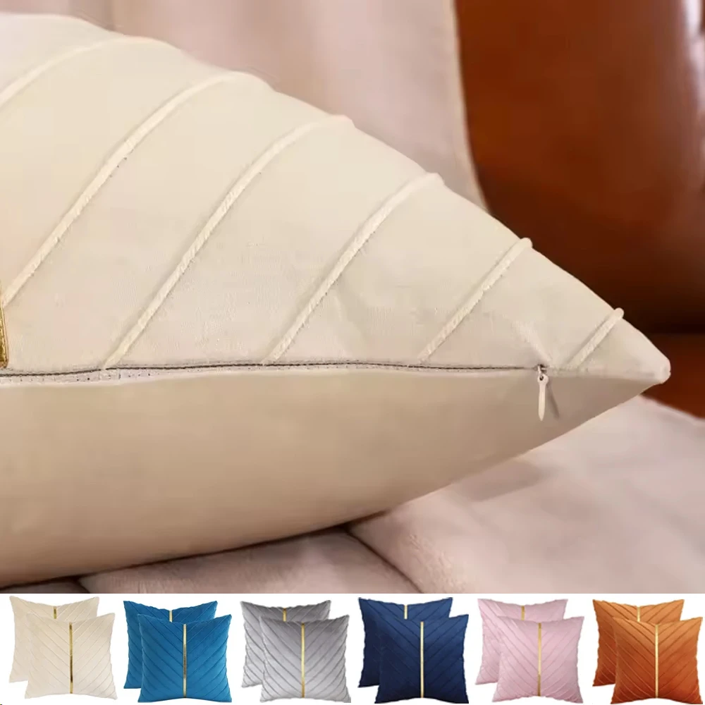 

Throw Pillow Covers with Zipper Dutch Velvet Home Decor Removable Square Cushions Case Kussenhoes 45x45 40x40cm 2pcs/set Home