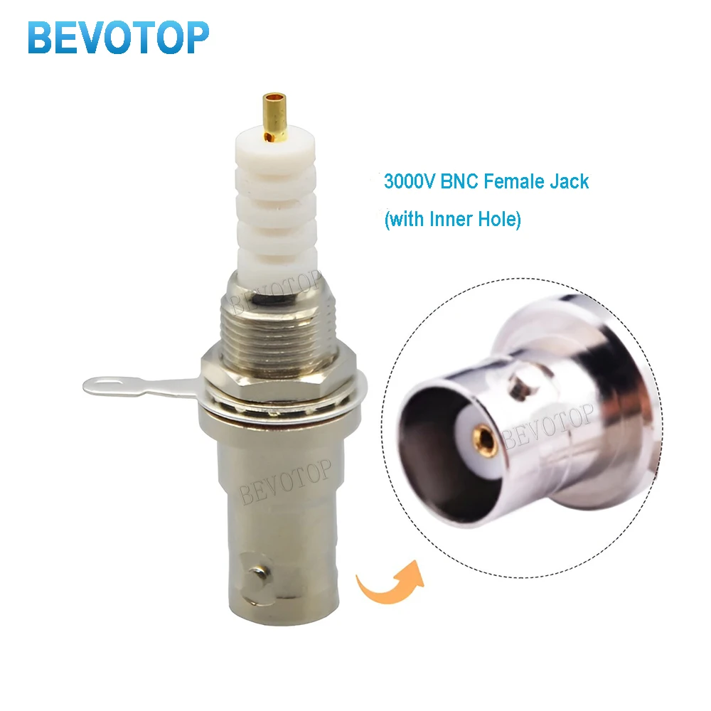 

10PCS New RF Connector BNC Female Jack MHV 3000V 3KV High Voltage High Quality RF Coaxial Connector for RG58 RG142 LMR195 Cable