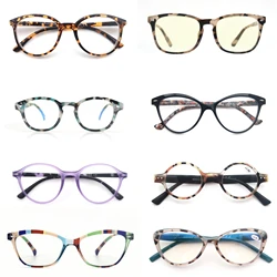 4pack Reading Glasses for Men Women Round/Square/Cat Eye Spring Hinge Ultra Light Readers Eyeglasses Presbyopia with Diopter