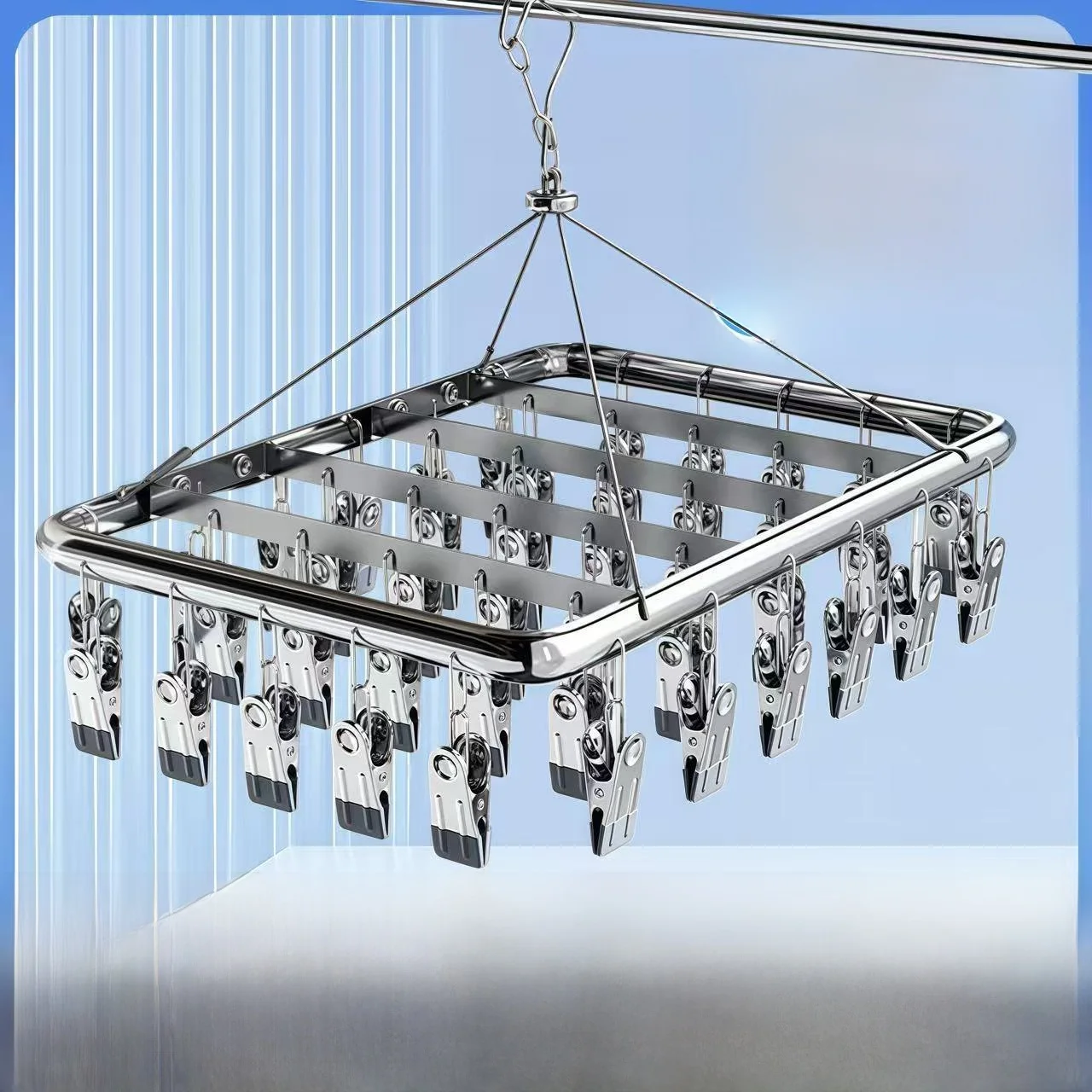 aluminum-alloy-indoor-balcony-underwear-clamp-no-trace-hat-clip-multi-functional-clothes-hanger-home-balcony-socks-drying-spe