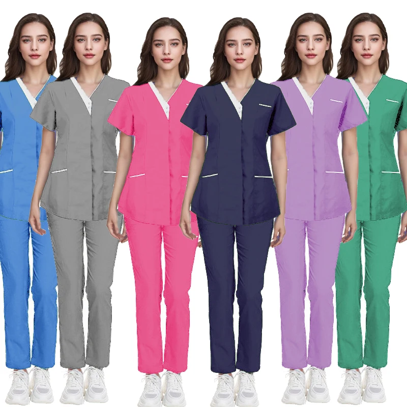 Nurse Uniform Tunic Dentist Therapist Maid Nursing Care Hospitality Nurse Uniform Suit Hotel Sexy Clothes Sanitation Uniform