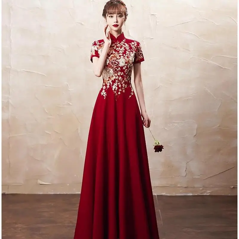 

Красное вечернее платье для свадьбы и помолвки, женское, больших размеров, модное, для возвращения домой