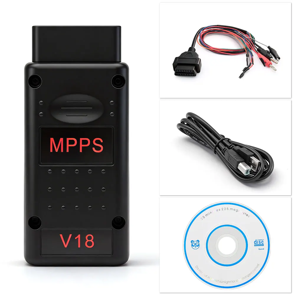 2026 MPPS V18 V21 Unlock Version ECU Chip Tuning Tool OBD2 Diagnostic Flasher for EDC15 EDC16 EDC17 with Breakout Tricore Cable