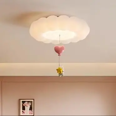 LED Bubble Cloud Rabbit Light Children's Room Ceiling Lights Cream Style Warm Baby Room Nursery Boy Girl Bedroom Ceiling Lamps