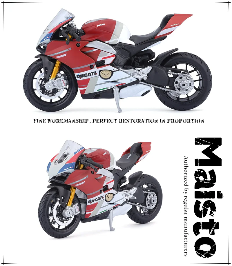 Maisto Ducati Super Naked V4 S Maßstab 1:18, Legierungs-Motorrad-Druckgussmodell, Sammlerstück, Geschenkspielzeug – Detail 2
