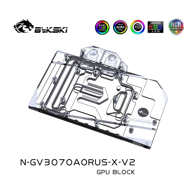 Bykski – bloc d'eau GPU pour GIGABYTE GeForce AORUS RTX3070 RTX3060Ti MASTER, carte graphique 8G, radiateur VGA, 12V/5V N-GV3070AORUS-X