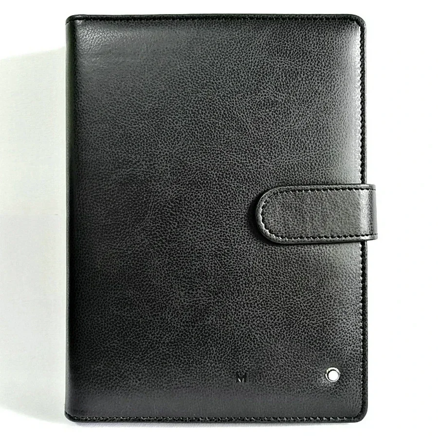 كتاب أسود طبعة محدودة جدول الأعمال الفاخرة الدورية اليدوية غطاء للكمبيوتر الدفتري مكتب الجلود مذكرات دفاتر الملاحظات