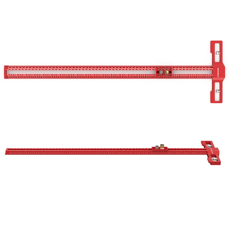 ENJOYWOOD TS-24 Linijka traserska Wielofunkcyjny suwak zatrzaskowy 400 mm/600 mm 360 ° Linijka do obróbki drewna o regulowanej długości