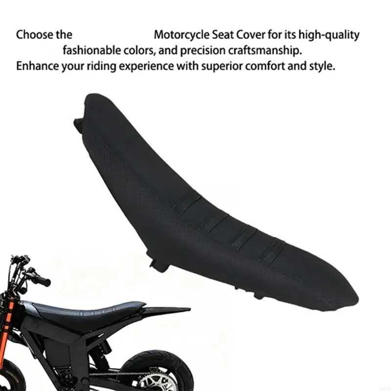 Foam Padded Motorcycle Cushion Replacement Part, Black Ribbed Cover, Single Piece for Worn Repair, H9EE